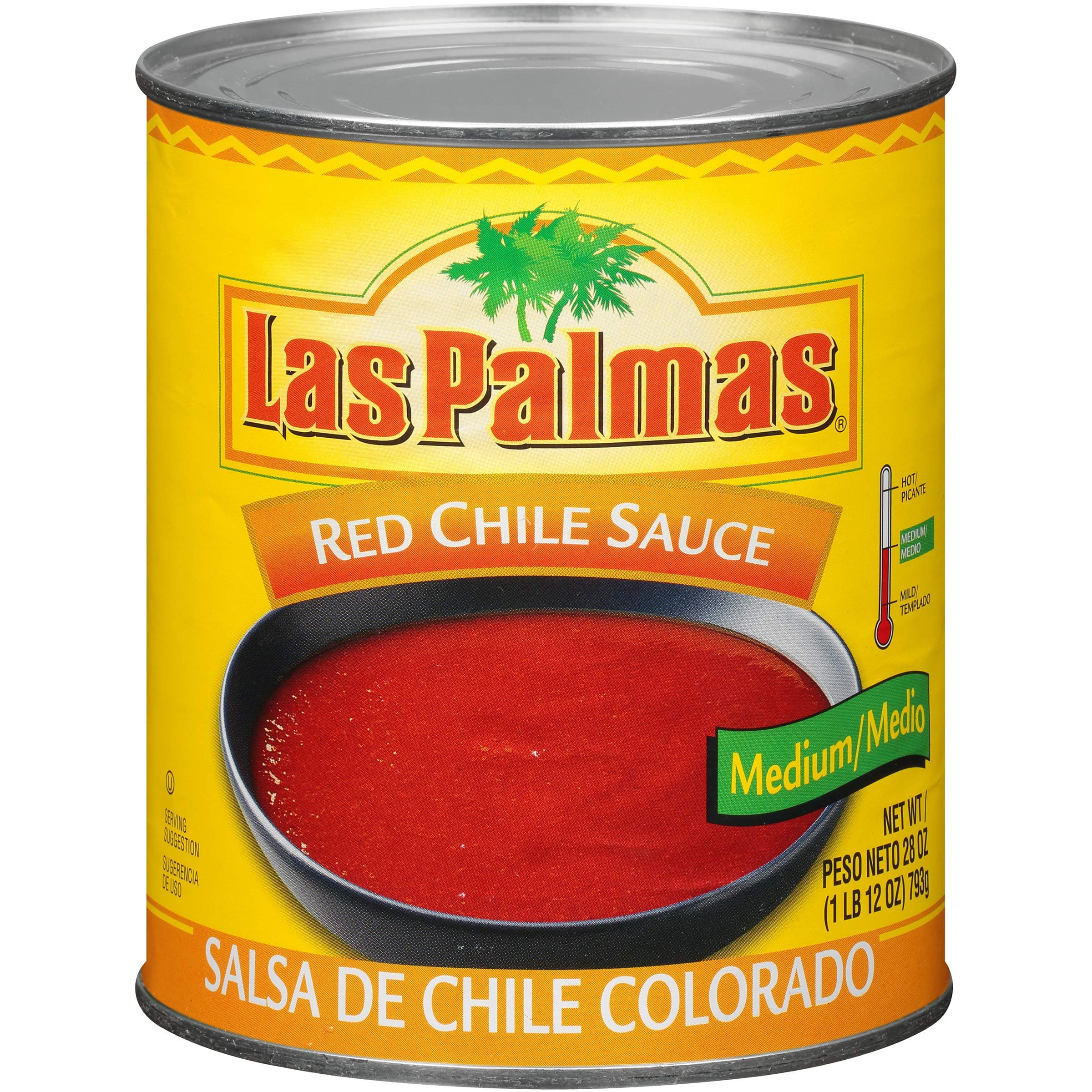 Las Palmas Red Chile Sauce, Medium, 28 Ounce (Pack of 12)