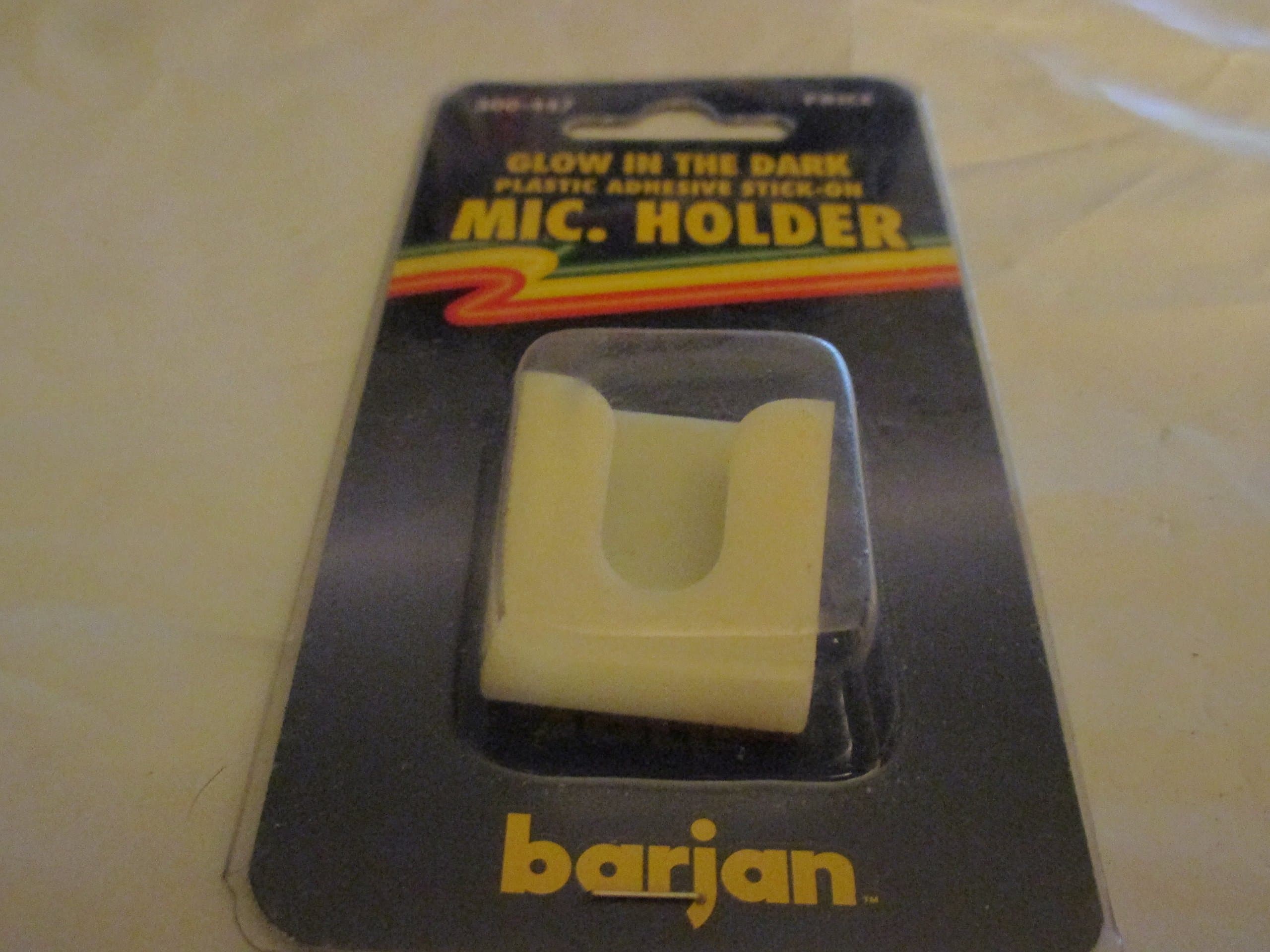 Barjan #300-447 Glow in the Dark Plastic Stick-on Mic Holder