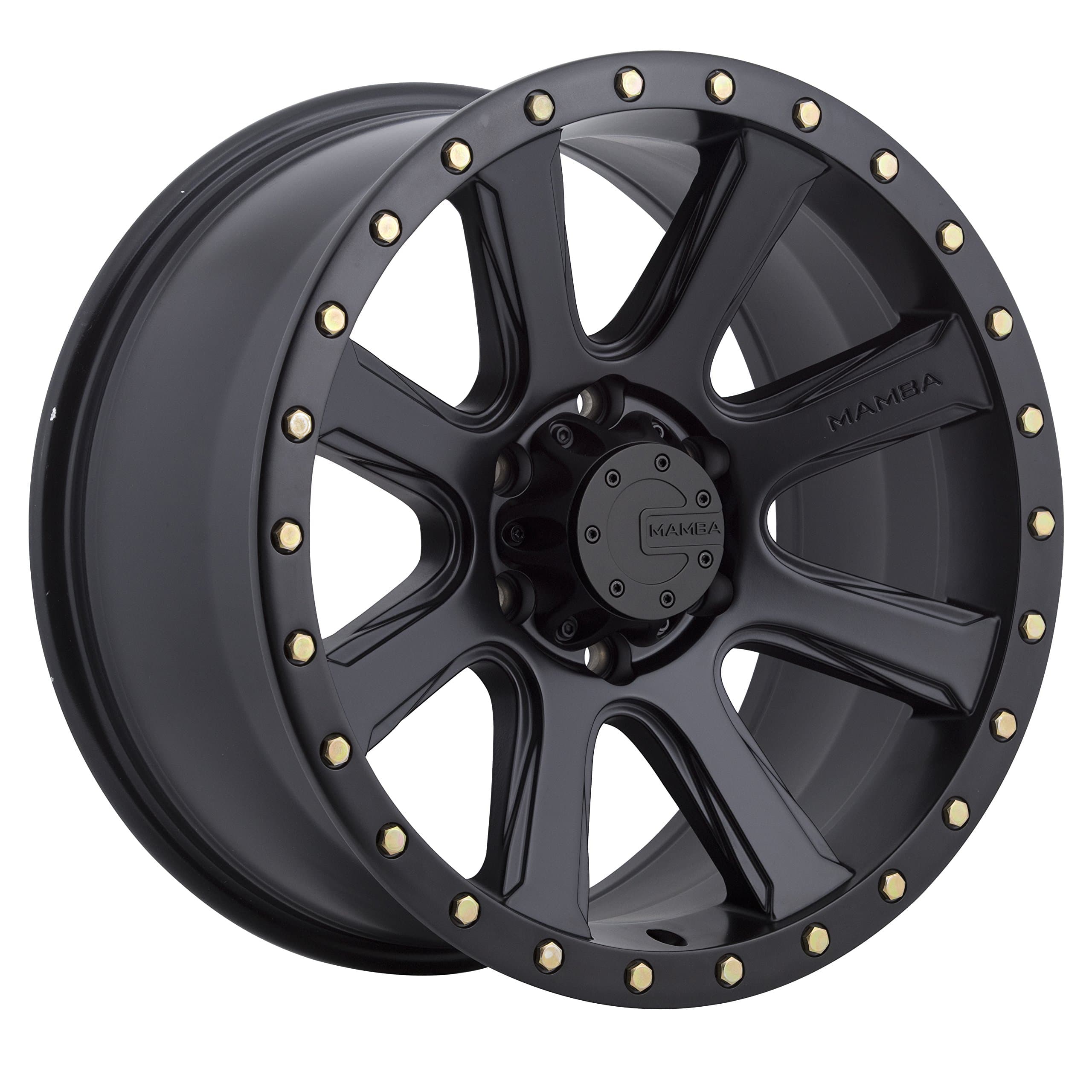 Mamba M16 Matte Black Wheel with Painted and tpms (17 x 9. inches /6 x 139 mm, -12 mm Offset)