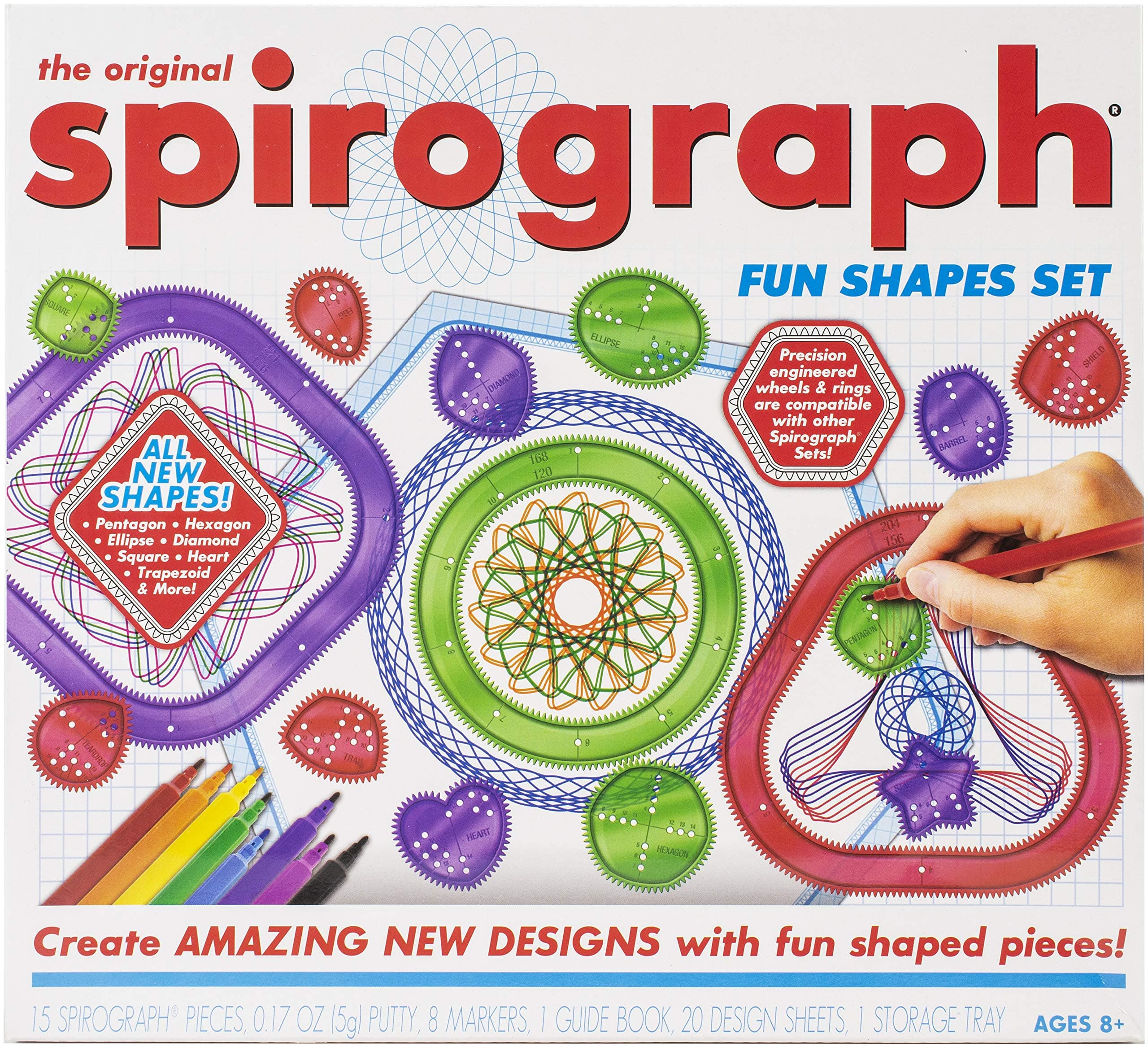 Spirograph Original Fun Shapes Set 6Ct Toy, Spirograph Fun Shapes Set 6Ct, 1032Z