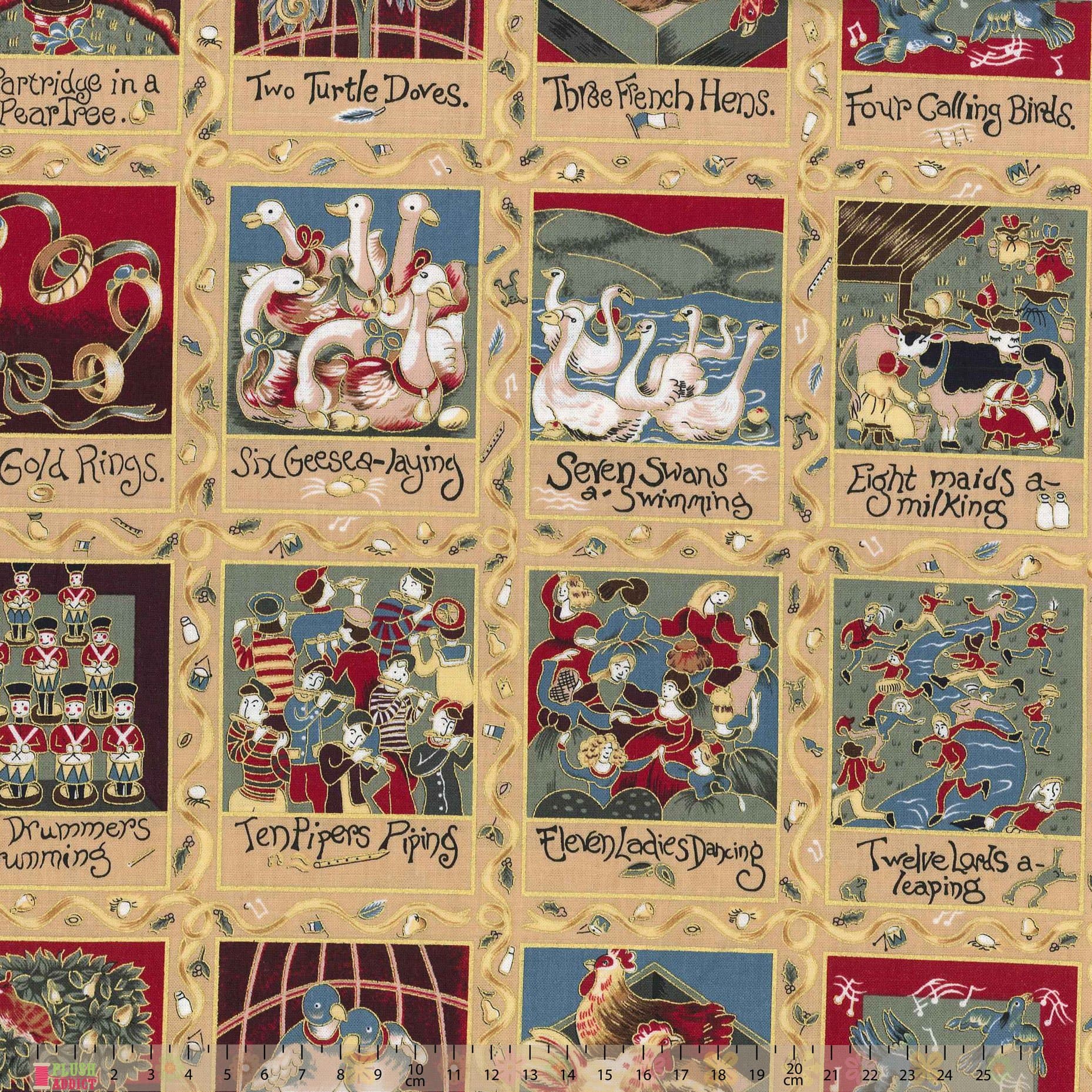 Nutex - 12 Days of Christmas 60cm Panel