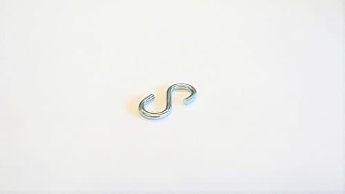 25 x S Hooks Galvanised Diameter 15 mm Length 45 mm, Commercial Vehicles Plane Metal Hook Butcher Hook