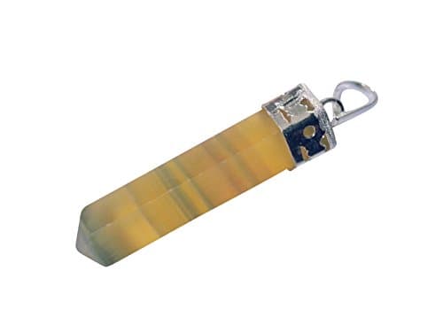 Esoteric Gemstone Tip (Pendulum) Pendant in Amethyst, Quartz, Lapis Lazuli and much more. Multi Fluorit gelblich