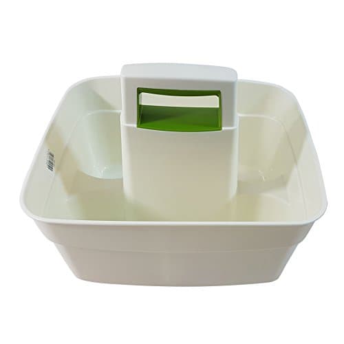 KITCHEN CADDY CREAM GREEN CLEANING ORGANISER TRANSPORTER