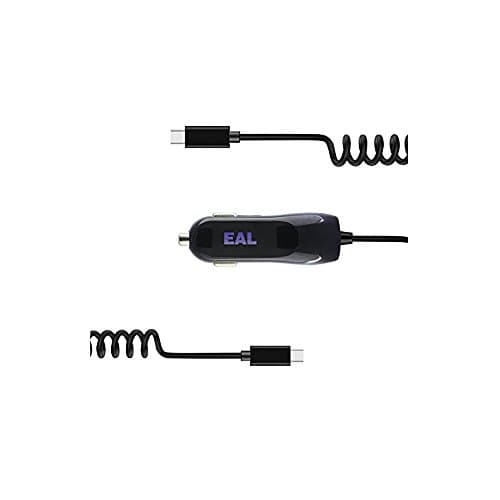 Samsung Galaxy A5 2017 Car Charger , USB Type C Car Charger with Dual Port Rapid Charge Built-in USB C Cable For Samsung Galaxy A5 2017 and All Other USB Type C devices (Black)