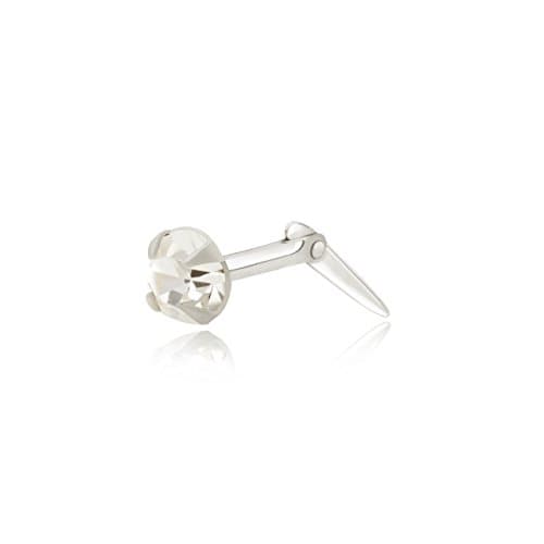 Sterling Silver 3mm Round White Crystal nosestud/Nose Stud