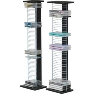Media Storage Tower Unit - Black and Chrome (887545922)