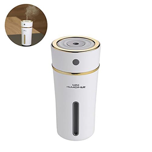 Cup Shape Humidifier,Found Me Built-in lithium battery,300ML High Capacity with LED Night Light Aromatherapy Humidifier for Car,Bedroom,Living room(White(Battery Power))