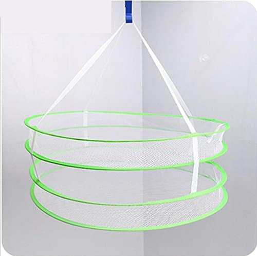 KKLL Clothes basket High quality Windproof Mesh Laundry nets Portable Foldable Clothes Hanger?pack of 3? , 1