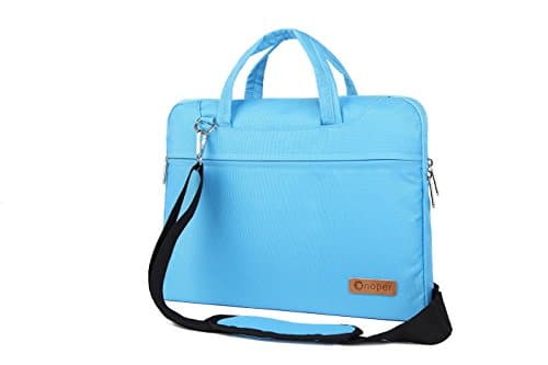 Onoper Multi functional Portable Thin Light Laptop Sleeve Messenger Briefcase Pocket Case Carrying Case Bag Pouch for Notebook / MacBook / Ultrabook /Computers / Tablet / Chromebook / Messenger Case with Handle and Removable Carrying Strap For Acer/Asus/Dell/Fujitsu/Lenovo/HP/Samsung/Sony/Toshiba (13-14'', Blue)
