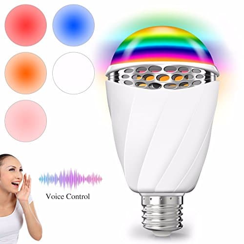 GZDL Smart LED Bulb Color with Voice Control E27 3W Adjustable Dimmable Light Decorative Bulb for Party Lights Bedroom Home Decor