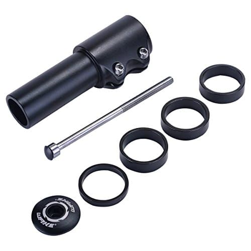 Outtek Bike Handlebar Riser Bicycle Fork Stem Raiser Extender Head Up Raiser Aluminum Alloy … (Black)