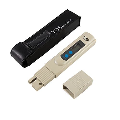 PureOne T2 | ppm TDS Digital Meter with Hold Function for Testing Water Quality Of Pool Aquarium Domestic Water Systems Water Filter Osmosis Measuring Range 0 – 9.990ppm | Plus Leather Case