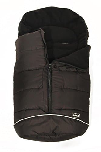 Bozz Artic Flexi Black Universal Extra Long Thick Fleece Lined Footmuff/Cosytoes/Cosybag That fits All Strollers, Pushchairs and Travel Systems