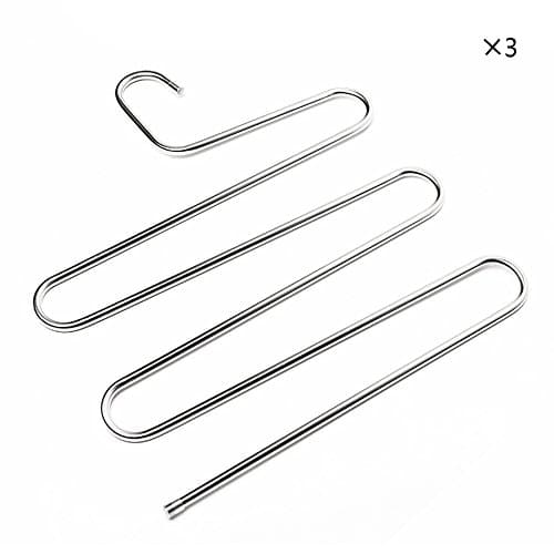 Multi-functional trousers racks / wardrobe pants hanging / scarf rack / clothes rack / clothes hanging racks ( Style : Quantity: 3 )