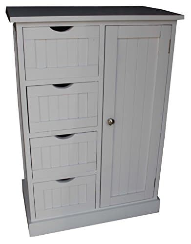 New Range of Bathroom Unit Fully Assembled Clean Lines & A Crisp White Finish-4 DRAWER 1 DOOR-270218