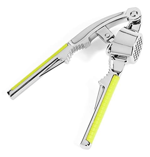 SUFUS Stainless Steel Garlic Press and Nutcracker, Hand Presser Crusher Ginger Squeezer Masher, Clean Easily Kitchen Tool