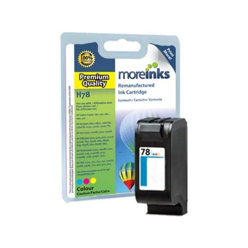 Moreinks Compatible Tri-Colour Printer Ink Cartridge to replace HP 78 - High Capacity