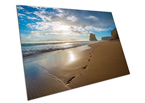 EAPoster FOOTPRINTS IN THE SAND WALL ART LARGE A1 POSTER 33 X 23 INCH