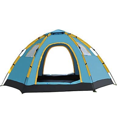 5-8 persons Tent Single Automatic Tent One Room Camping Tent 1000-1500 mm Fiberglass OxfordMoistureproof/Moisture Permeability Waterproof , blue