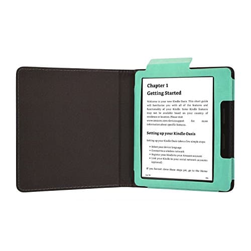 Kindle Oasis Case, Premium Smart Protective Leather Cover Case With Auto Wake & Sleep Function for Amazon Kindle Oasis 2016 (Light Green)