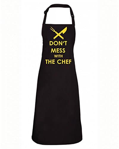 Barbecue apron with print Don't mess with the chef