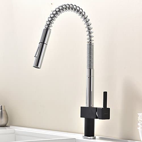 VCCUCINE Highly Recommended Pull Out Brass Handle Spray Spout Swivel Monobloc Kitchen Sink Tap, Pull Down Kitchen Mixer Taps