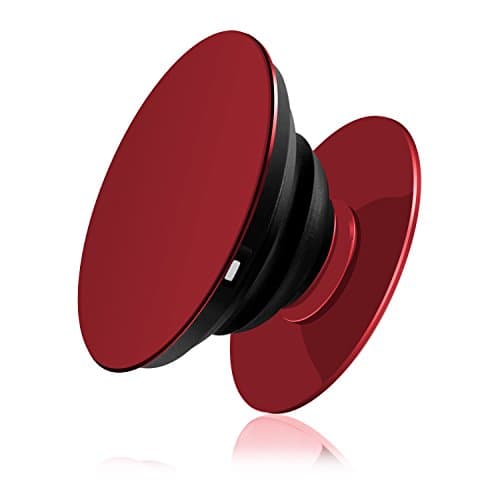 Multifunction Mount Expanding Phone Holder, ROASEY Cellphone Grip Release Hands Black Stand for Smartphones and Tablets pads Phone Accessories - Red