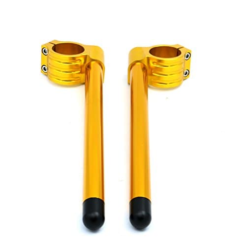 Motofans Motorcycle 7/8" Pair 48MM Fork Clipons Handlebars Handle Bar CNC Riser Regular Handlebar Adjustable For Honda CBR600RR 2005 2006 2007 2008 2009 2010 2011 2012 2013 2014 Gold