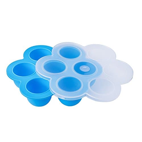 Silicone Egg Bites Molds for Instant Pot Accessories,Fits 5,6,8 qt Pressure cooker, Reusable Storage Container- Baby Food container-Freezer Tray-Blue