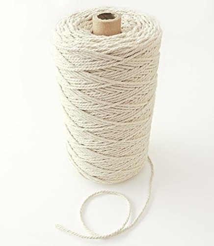330m Natural Cotton Rope, Ø 2,5mm, For Craft Projects Cord Gift Wrap Packaging, 1kg