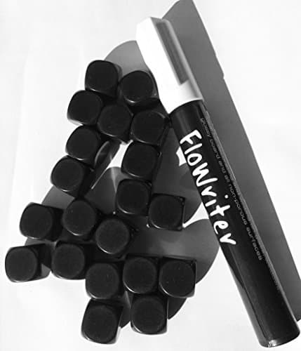 Blank Dice pack of 20 Re-writeable Black with White Marker Pen