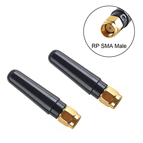 5.8G FPV Antenna 2pcs 2.4G Dipole Whip FPV Antennae 2dbi 50ohm RP-SMA Male for FPV Multicopter