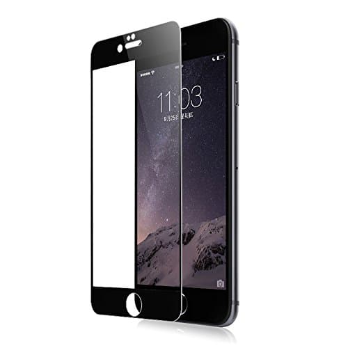 Apple iPhone 6 Plus 5.5" Panzer-Glas Schutz Folie - 3D Round Edge Full Cover Displayschutzfolie Panzerfolie 9H Volle Handy Display Abdeckung Panzerglasfolie Displayfolie Glass (Black)