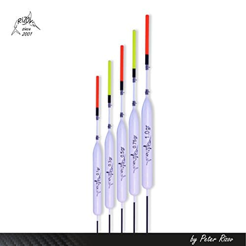 Set of 5pc Pole Fishing Float With Two Spring Eye 0.1/ 0.3/ 0.5 / 0.75 / 1.0gr