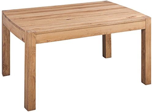 Distressed Oak Extending Dining room Table Seating for 6 People | Extendable Rectangular Wooden Dining Table Furniture 125cm/160cm