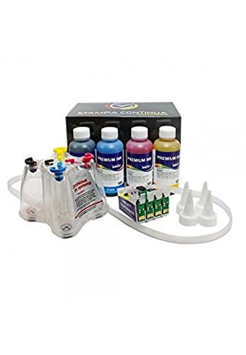 100 ml Empty CISS System for Epson, T1291/T1294 with 4 Inks Cartridges Compatible with Stylus SX535WD Printers