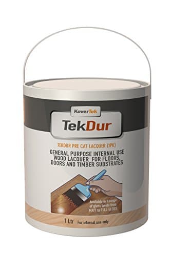 TekDur PreCat is a pre-catalysed Alkyd Professional use, high Quality Wood Lacquer/Varnish (1lt, 20% Gloss Satin Matt)
