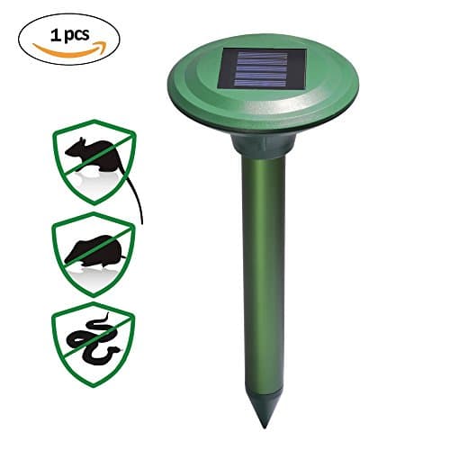 Solar Ultrasonic Pest Repeller Sonic Mole Vole Repellent Gopher Snake Mice Pest Control for Outdoor Garden