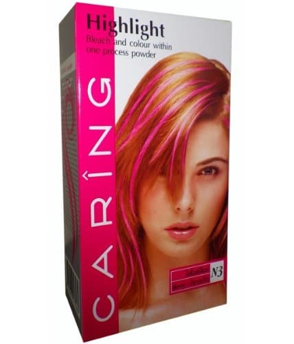 Hair Bleaching Highlight Dye Caring One Step Berry Pink