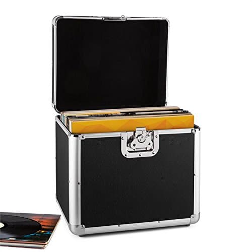 Resident dj "Time Capsule" Lightweight Record Flight Case (Aluminium Casing, Holds 70 12"/LP's & Padded Lining) - Black