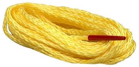Lehigh Group DF450X Polypropylene Hollow Braid Rope, 1/4" x 50', Yellow