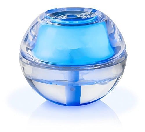 Naisicantar Portable Cool Air Humidifier with USB Cable - It's Also a Cute Crystal Night Light - Small Mini Portable Lightweight Quiet Ultrasonic USB Mist Aromatherapy Aroma Diffuser (Blue)
