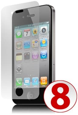 GreyMobiles SCREEN PROTECTOR For Apple iPhone 4 4G HD 16GB & 32GB (PACK OF 8)