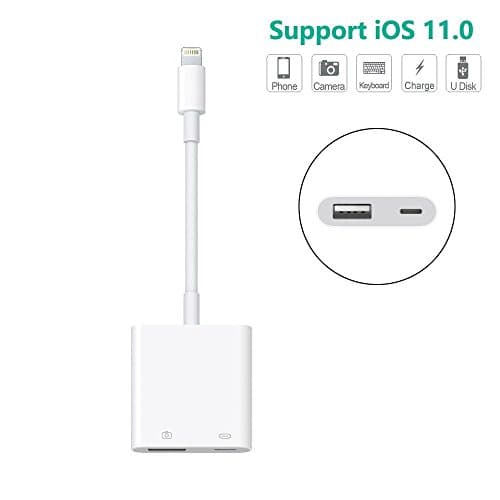 Camera Connection Kit 8 pin Lightning to USB Female Adapter Cable With USB Power Interface Data Sync Charge Cable For iPhone iPad