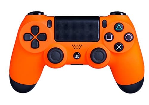 Crazy Controllerz Dualshock 4 Wireless Controller For Playstation 4-Soft Touch Ps4-Added Grip For Long Gaming Sessions Orange