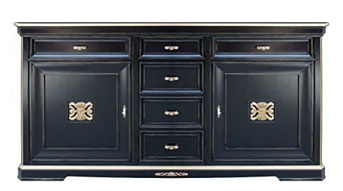 Black sideboard with gold details "Today"