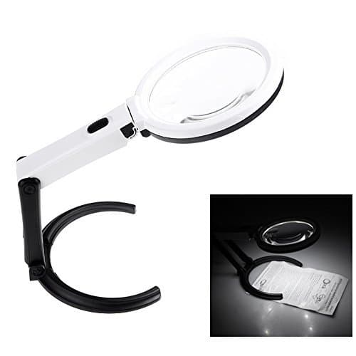 MAGNIFYING GLASS TABLE WITH TEN LED 90 MM LIGHT.