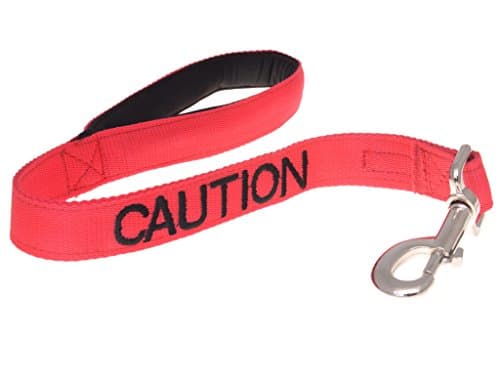 CAUTION (Do Not Approach) Red Colour Coded 60cm 1.2m 1.8m Luxury Neoprene Padded Handle Dog Leads PREVENTS Accidents By Warning Others Of Your Dog In Advance (60cm)