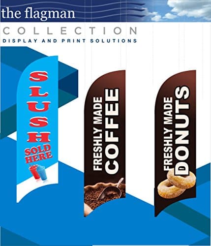 DONUTS FEATHER FLAG (PRINTED TO ORDER).+ALUMINIUM POLE & BASE KIT